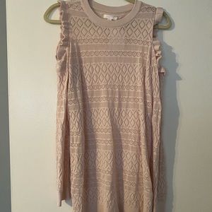 Light Pink Cold Shoulder Blouse